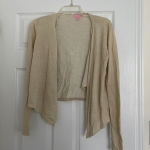 Lilly Pulitzer medium glittery gold/beige sweater